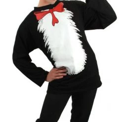 EB Licensed Dr Seuss Cat In The Hat Long Sleeve T-Shirt & Hat Adult Costume