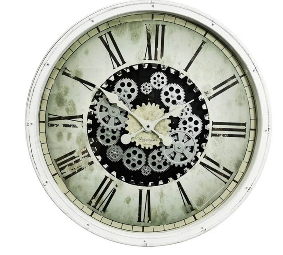 FB Market Place Vintage Antique 76cm Wooden Gear Wall Clock With Moving Cogs Roman Numerals 1 FB Market Place Vintage Antique 76cm Wooden Gear Wall Clock With Moving Cogs Roman Numerals