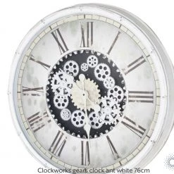 FB Market Place Vintage Antique 76cm Wooden Gear Wall Clock With Moving Cogs Roman Numerals 8 FB Market Place Vintage Antique 76cm Wooden Gear Wall Clock With Moving Cogs Roman Numerals