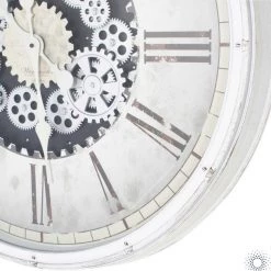 FB Market Place Vintage Antique 76cm Wooden Gear Wall Clock With Moving Cogs Roman Numerals 10 FB Market Place Vintage Antique 76cm Wooden Gear Wall Clock With Moving Cogs Roman Numerals