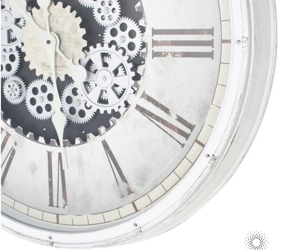 FB Market Place Vintage Antique 76cm Wooden Gear Wall Clock With Moving Cogs Roman Numerals 5 FB Market Place Vintage Antique 76cm Wooden Gear Wall Clock With Moving Cogs Roman Numerals