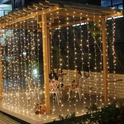 FB Market Place 6 Metres Party Waterfall Fairy Lights Curtain 12 Strings & 600 LED Beads 12 FB Market Place 6 Metres Party Waterfall Fairy Lights Curtain 12 Strings & 600 LED Beads