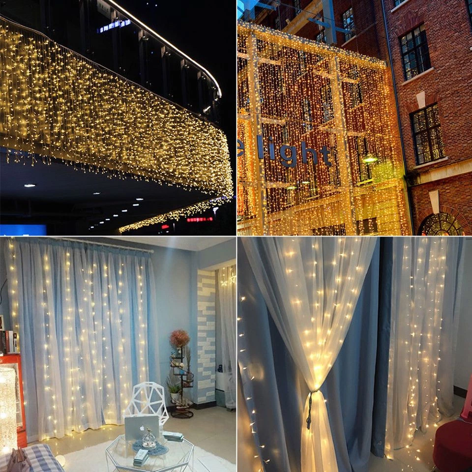 FB Market Place 6 Metres Party Waterfall Fairy Lights Curtain 12 Strings & 600 LED Beads 4 FB Market Place 6 Metres Party Waterfall Fairy Lights Curtain 12 Strings & 600 LED Beads