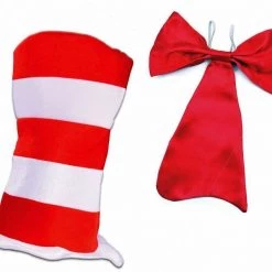 EB Dr. Seuss Cat In The Hat Jumpsuit, Hat & Tie Boys Costume Costumes
