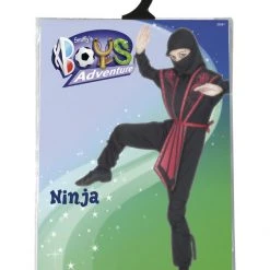 Smiffys Ninja Black Red Book Week Boys Costume Costumes