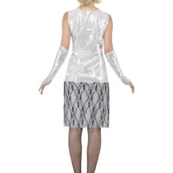 Smiffys Costumes 1920s Silver Flapper Dress Ladies Costume 5 Smiffys Costumes 1920s Silver Flapper Dress Ladies Costume