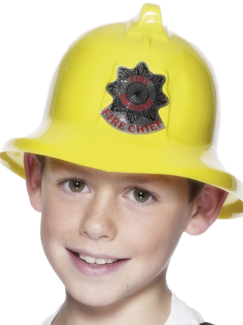 Smiffys Cheap Yellow Fire Chief Boys Hat 1 Smiffys Cheap Yellow Fire Chief Boys Hat