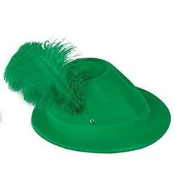 Balloon Agencies Costume Accessories Oktoberfest Alpine Green Lederhosen German Velour Plastic Hat