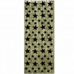 Balloon Agencies Gold & Black Star Fringed Door Curtain Party Supplies