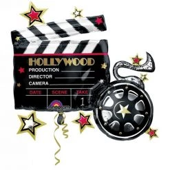 Balloon Agencies 38" Hollywood Clapper And Film Reel Super Shape Foil Balloon