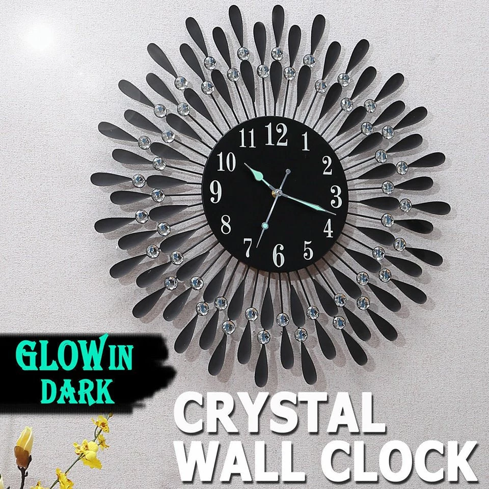 Crazy Crazy & More Crazy Deals 3D Crystal Wall Clock Luxury Art Home Decor 60cm X 60cm Black Face Home & Garden 2 Crazy Crazy & More Crazy Deals 3D Crystal Wall Clock Luxury Art Home Decor 60cm X 60cm Black Face Home & Garden