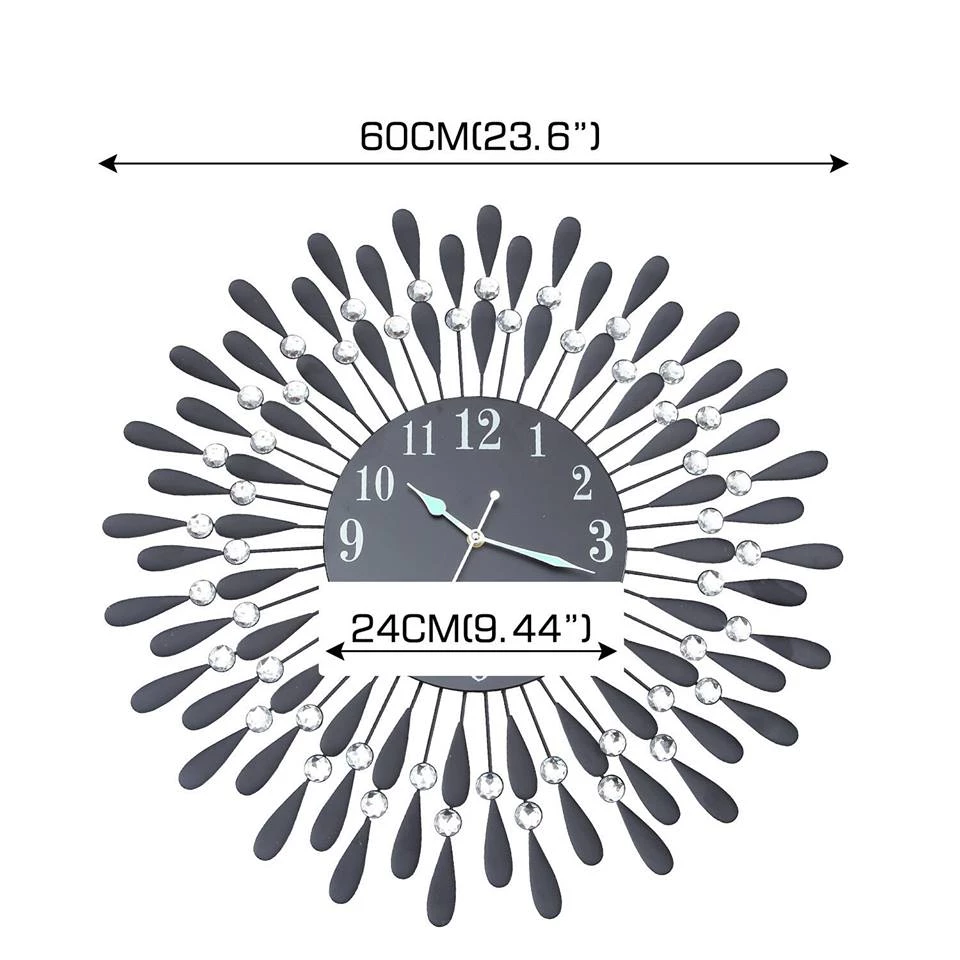Crazy Crazy & More Crazy Deals 3D Crystal Wall Clock Luxury Art Home Decor 60cm X 60cm Black Face Home & Garden 5 Crazy Crazy & More Crazy Deals 3D Crystal Wall Clock Luxury Art Home Decor 60cm X 60cm Black Face Home & Garden