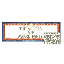 Balloon Agencies Hollywood Lights Giant Party Banner With Stickers Party Supplies