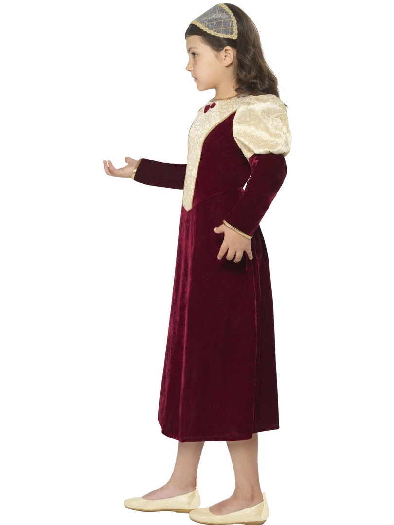 Smiffys Damsel Tudor Princess Book Week Girls Costume 2 Smiffys Damsel Tudor Princess Book Week Girls Costume