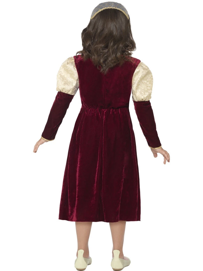 Smiffys Damsel Tudor Princess Book Week Girls Costume 3 Smiffys Damsel Tudor Princess Book Week Girls Costume