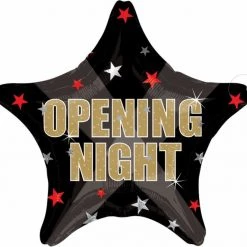 Balloon Agencies 45cm Hollywood Black Star Foil Balloon