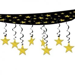 Balloon Agencies Gold Stars Ceiling Hanging Decoration Party Supplies
