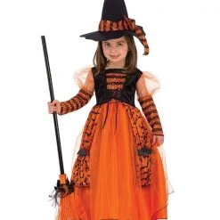 Rubies Deerfield Sparkle Orange Witch Book Week Halloween Girls Costume Costumes