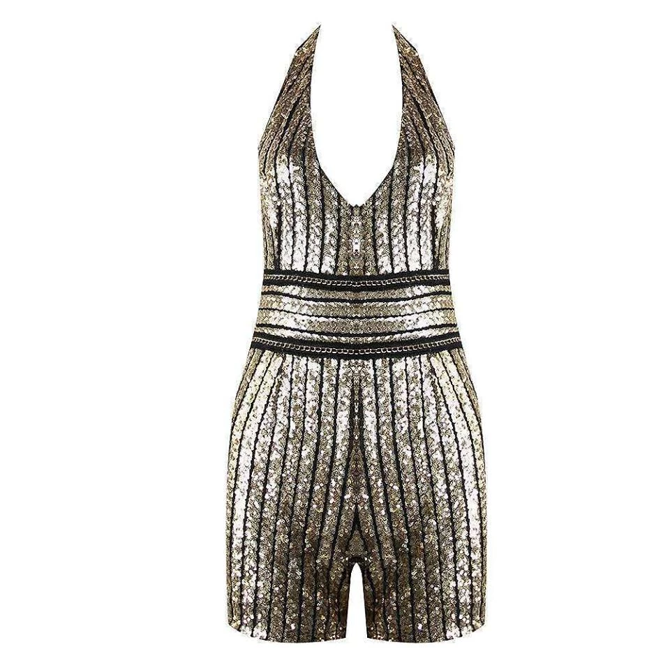 Crazy Crazy & More Crazy Deals Clothing Apparel Ladies Gold Sequin Jumpsuit Shorts 5 Crazy Crazy & More Crazy Deals Clothing Apparel Ladies Gold Sequin Jumpsuit Shorts
