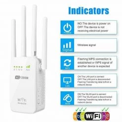 Crazy Crazy & More Crazy Deals Electronics 1200Mbps 5G Dual Band Wireless Range Extender WiFi Repeater Router 4 Antenna