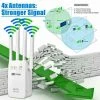 Crazy Crazy & More Crazy Deals Electronics 1200Mbps 5G Dual Band Wireless Range Extender WiFi Repeater Router 4 Antenna