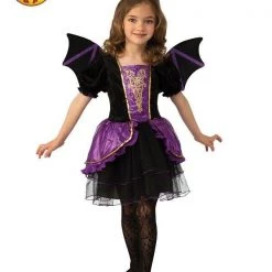 Rubies Halloween Costumes Pretty Vampire Blod Sucker BatGirls Halloween Costume Wings & Headband Size 8-10