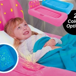 Unbranded Girls Dream Glimmers Single Bed Air Mattress Flashing Light Up Lights On Ceiling