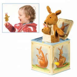 Williamvalentine Kangaroo With Baby Joey In Pouch Kangaroo Jack In The Box Toddler Kids Toy Home & Garden