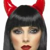 Smiffys Halloween Costumes Red PVC Devil Horns On Headband Sexy Costume Accessory