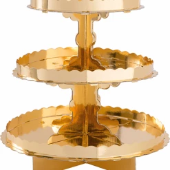 Balloon Agencies Party Supplies 3 Tier Cupcake Stands Baking Display Treat Muffin Display Tower Gold Silver Pink