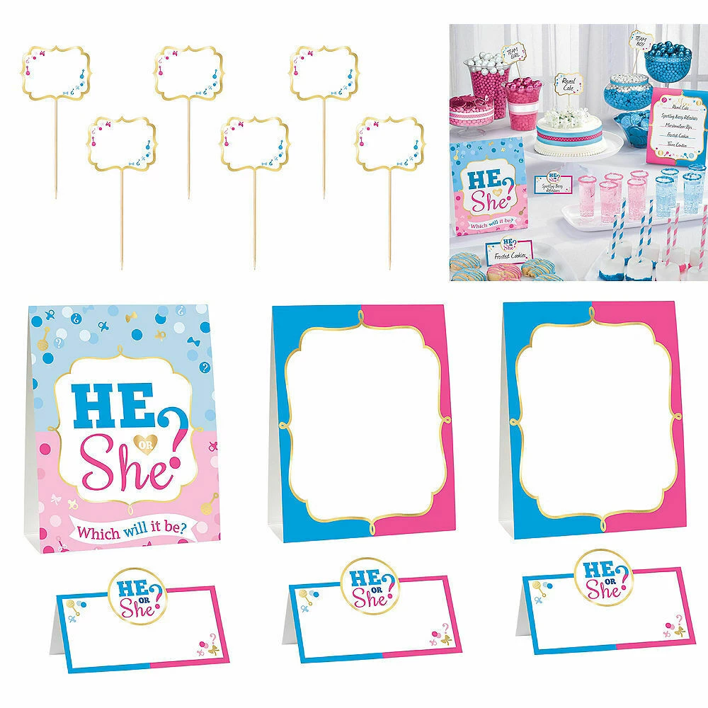 Balloon Agencies Party Supplies Gender Reveal Buffet Table Decorating Kit Girl Or Boy He Or She 1 Balloon Agencies Party Supplies Gender Reveal Buffet Table Decorating Kit Girl Or Boy He Or She