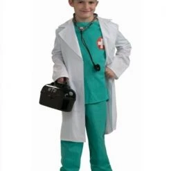 Heaven Costume Store 7 Tomfoolery Chief Surgeon Surgical Scrubs Doctor Boys Girls Costume