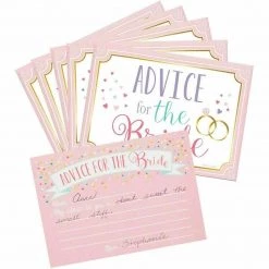 Amscan Party Supplies Hens Night Bridal Shower Card Game Advice For The Bride Cards
