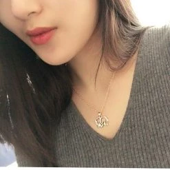 AliExpress Gold Silver Mother Baby Elephant Pendant Fashion Ladies Necklace Fashion Jewelry