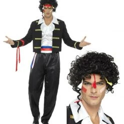 Smiffys Costumes 1980s Romantic Mens Costume And Wig
