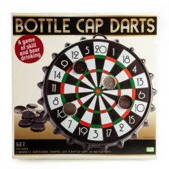 MDI Australia Home & Garden Magnetic Bottle Cap Darts Board Drinking Game With Kickstand Club Fun Beer
