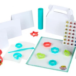 ABT Home & Garden Crayola Glitter Dots Sparkle Work Craft Station Tools Mat Glitter Trinket Box