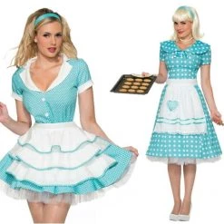 Tomfoolery Costumes 50s Sexy Housewife Size Medium Dress And Apron Ladies Costume