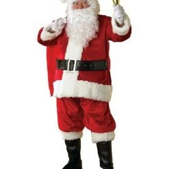 Rubie's Christmas Santa Claus Crimson Plush Suit Regency Classic Mens Costume Christmas Adult Costumes