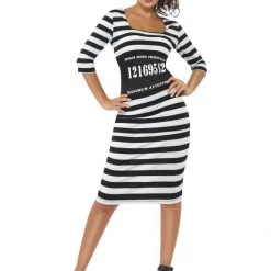 Smiffys Classy Convict Dress Ladies Costume