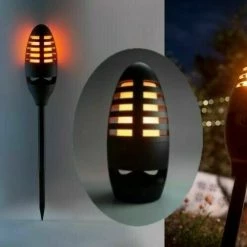 MDI Australia Firelight Lantern Bluetooth Wireless Portable Speaker Party Sound Light Stake Home & Garden