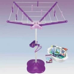 ATD Casdon Electronic Washer Wash Day Set Toy Ironing Board Clothesline House Play Home & Garden