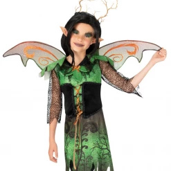 Rubies Evil Elf Girls Halloween Costume Wings & Headband Size 8-10 Christmas Kids Costume