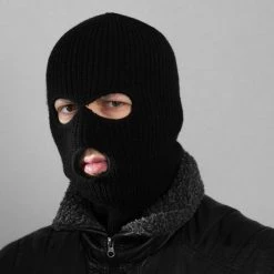 3 Holes Black Balaclava SAS Style Mask Neck Warmer Ski Hat Paintball Fishing