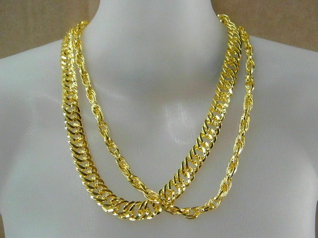 Unbranded Gold Chunky Pimp Necklace Chain Rapper Hip Hop Bling 90s 80s Costume Costume Accessories 2 Unbranded Gold Chunky Pimp Necklace Chain Rapper Hip Hop Bling 90s 80s Costume Costume Accessories