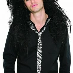 Amscan 80s Skinny Zebra Print Black And White Costume Tie