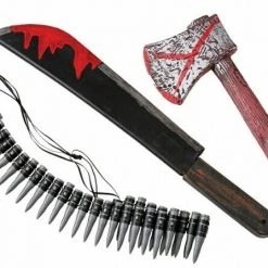 Sweidas 3pc Zombie Hunting Kit Halloween Costume Decorations Prop Halloween Costumes