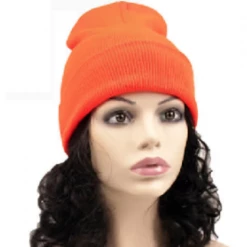 JD Fluro Neon Hi Vis Beanie Hats 80s Costume Accessory Winter Knitted Hat Costume Accessories