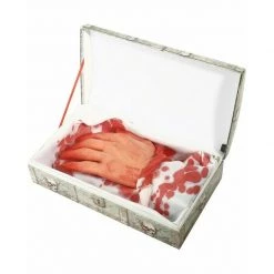 Tomfoolery Animated Moving Bloody Hand Skull Gift Box With Sound Halloween Decoration Prop