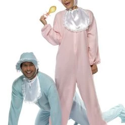 Smiffys Costumes Blue Baby Boy Pink Baby Girl Romper Size Standard Mens Ladies Costume
